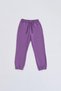 Purple Organic Lace-Up Two-Pocket Sweatpants for Girls - 3
