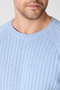 Solen Baby Boy Blue Italian Ribbed Cotton Crew Neck Sweater - 2