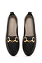 Women's Black Buckle Genuine Leather Masculine Loafer, Casual Shoes, Daily Shoes 25Sfd200518 - 6