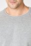 Lunox Men's Gray Italian Ribbed Cotton Sports Crew Neck Sweater - 2