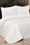 Hayal Cream Quilted Bedspread Double Size Embroidered from the Manufacturer - 3