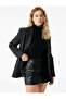 Slim Fit Asymmetrical Cut Double Breasted Faux Leather Shorts Skirt - 2