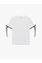 Cotton Tie Detail Bow Short Sleeve Crew Neck T-Shirt - 3