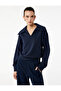Regular Fit Three Thread Long Sleeve Polo Neck Sweatshirt - 2