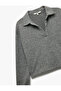 Regular Fit Long Sleeve Polo Neck Ribbed T-Shirt - 5