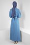 BUTTON DETAILED BELLOWED DENIM DRESS 43825 - 3