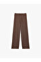 Wrapped Fabric Comfortable Fit Waist Lace-Up Straight Wide Leg Pants - 3