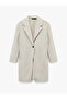 Long Sleeve Buttoned Pocketed Double Breasted Long Cashmere Coat - 3
