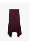 Asymmetrical Hem Detailed Midi Skirt - 3
