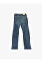High Waist Slim Fit Button Pockets Spanish Leg Crop Jean Pants - Flare Jeans - 5