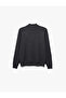Long Sleeve Viscose Blended Half Zip Sweater - 4