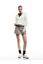 Half Zipper Collar Long Sleeve Hair Knit Textured Knitwear Sweater - 2