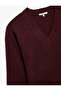 Long Sleeve V-Neck Knitwear Sweater - 5