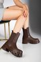 Premium Brown Chelsea Boots Women |   Thick Serrated Sole |   Elastic |   Daily Comfort Boot - 3