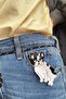 White French Bulldog Dog Figured Acetate Latch Buckle - 2