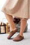 Unisex Winter Closed-Front Orthopedic Cork Sole Daily Home Slippers Brown - 4