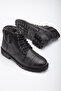 Furry Guaranteed Rubber Sole Men's Black Guaranteed Daily Cold and Waterproof Comfortable Ankle Boots - 6