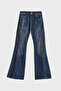 Women's T.Kot Color 2w5-8 SWL Mid Rise Flare Fit Super Stretchy Fabric Flared Denim Jean - 2