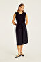 Knitted Poplin Blended Midi Length Sports Dress - 3