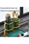 Chopstick and Knife Holder Gold and Green - 3