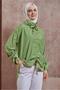 GIRLING DETAILED COTTON SATIN BLUZ 44470 - 3