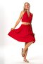 Benan Waist Elastic Short Summer Muslin Skirt Red Krmz - 5