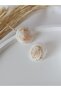 Steel Earring Cluster - Seashell - Oyster Pearl Detail Special Design Handmade Polymer Clay Earrings