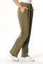 Elastic Waist Multi Double Pocket Muslin Women'S/Men's Unisex Summer Trousers Khaki Hk - 8
