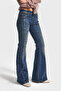 Women's T.Kot Color 2w5-8 SWL Mid Rise Flare Fit Super Stretchy Fabric Flared Denim Jean - 5