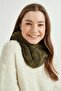 Khaki Unisex Fur Collar Snow Hat - 5