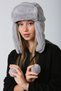 Gray Faux Fur Plush Women's Hat with Earmuffs - 5