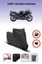 FOR Kawasaki ZZR 1400 ABS BLACK MOTORCYCLE BRAND REAR BAG UNCOMPATIBLE
