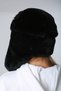 Soft Textured Plush Women's Hat with Black Faux Fur Headphones - 3