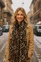 Striped Patterned Black Shawl