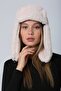 Beige Faux Fur Earflap Women's Hat - 8
