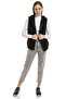 Women's Black Hooded Sleeveless Plush Vest - 2