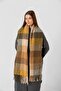 Yellow Thick Boucle Scarf Women's Shawl 40x210 cm - 2