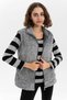 Women's Gray Stand-up Collar Zippered Plush Vest - 3