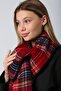 Red Line Patterned Women's Shawl - 5