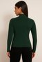 Women's Half Turtleneck Long Sleeve Ribbed Camisole Printed Blouse Body - 2