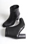 Si̇lvan Genuine Leather Women's Classic High Heel Boots