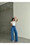 Linda Fabric Black Linen Blend Loose Cut Pants Elastic Waist Lace-Up - 2