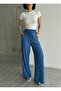 Linda Fabric Black Linen Blend Loose Cut Pants Elastic Waist Lace-Up - 4
