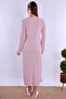 Women's Pink Maternity Nightgown Dressing Gown Set - 8