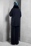 Fur Detail Pants Suit 45086 - 3