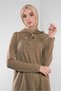 Hooded Laces Feathered Knitting Tunic 41303
