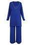 Chain Detailed Pants Suit 20477 - 2
