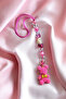 Fuchsia Pink Resin Teddy Bear Phone Charm - 5