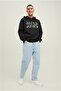 Kapüsonlu Baskili Sweatshirt
