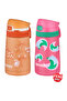 Set of 2 Steel Thermos with Straw 350ml -6 Hours Heat Insulation- - 2